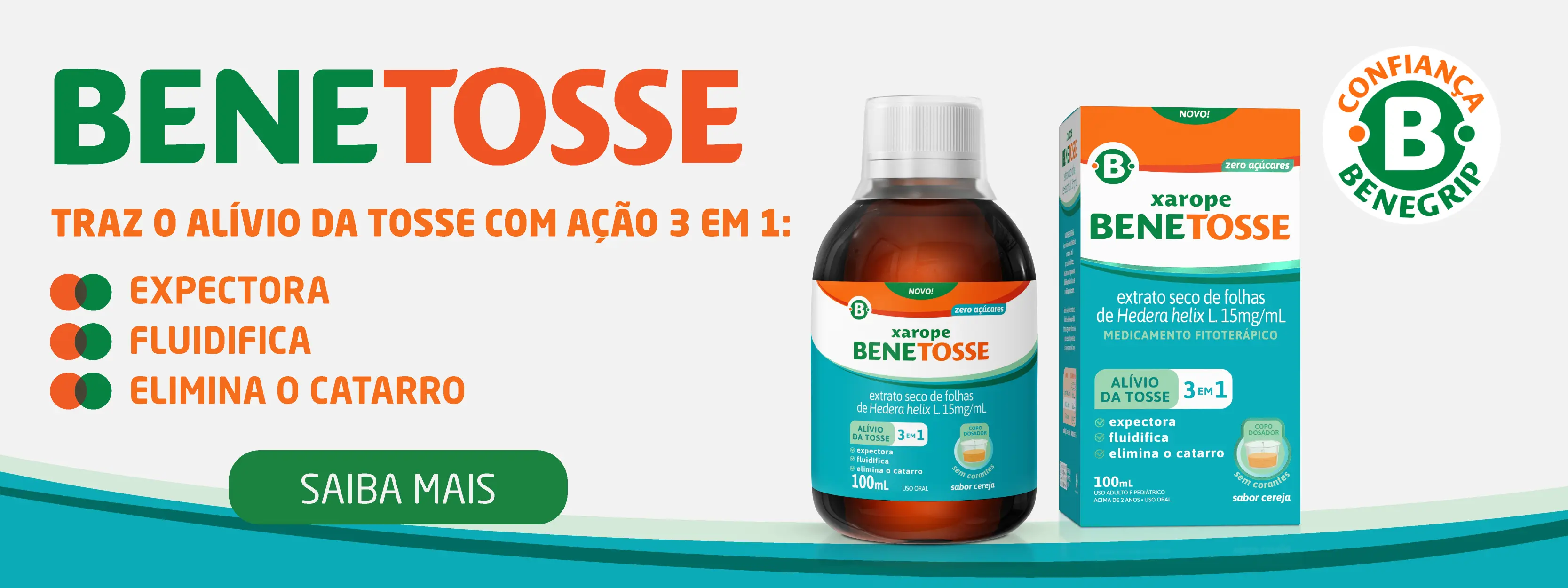 Imagem ilustrativa com embalagens do produto Benetosse