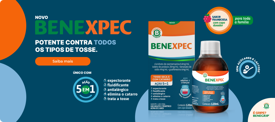 Benexpec. Potente contra todos os tipos de tosse.