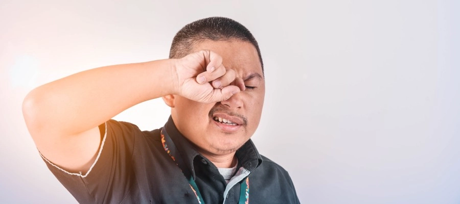 gripe dá dor nos olhos