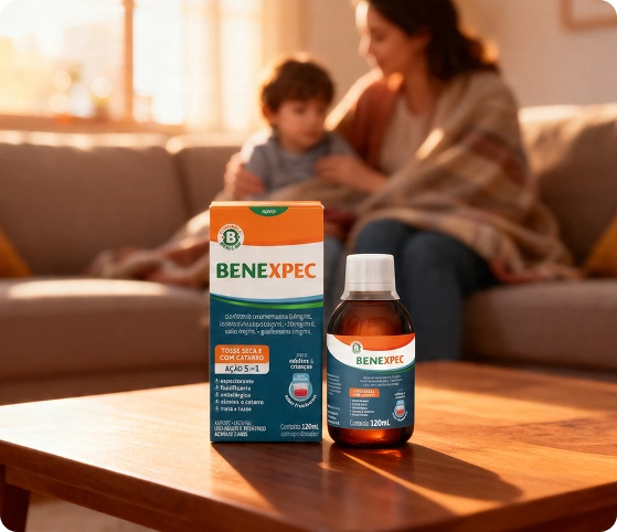 Imagem do Benexpec em cima de uma mesa.