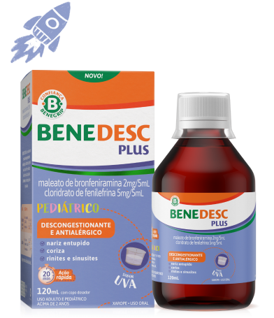 Embalagem de Benedesc Plus.