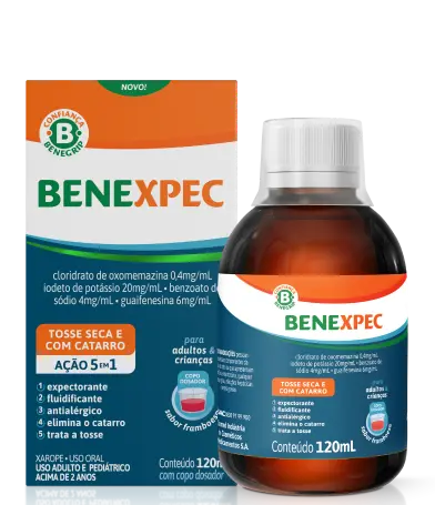 Embalagem Benexpec Xarope para Tosse