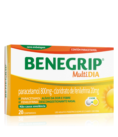 Imagem da embalagem de Benegrip® Multi Dia.