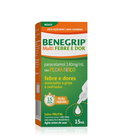 Embalagem do Benegrip® Multi Febre e Dor