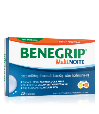 Imagem da embalagem de Benegrip® Multi Noite.