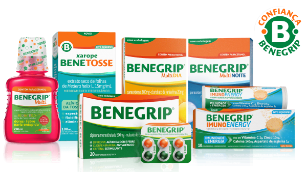 Todas embalagens de Benegrip.