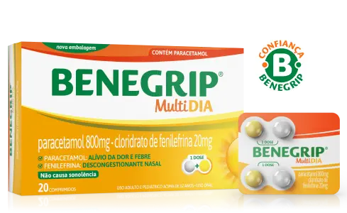 Imagem da embalagem de Benegrip Multi Dia.